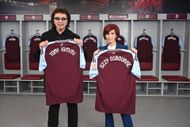 FEBRUARY 05: Tony Iommi and Sharon Osbourne attend the announcement of the band's final show "Back To The Beginning" at Villa Park on February 05, 2025, in Birmingham, England. (Photo by Samir Hussein/Getty Images for Live Nation UK)